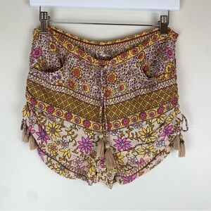 SPELL Boho Blossom Shorts Yellow Floral XS